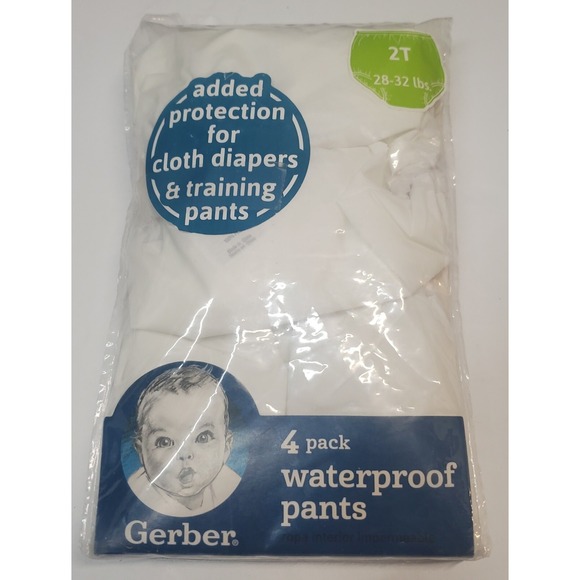 Gerber Other - Gerber 4 Pack Waterproof Pants for Cloth Diapers & Training Pants 2T‎ 28-32 lb
